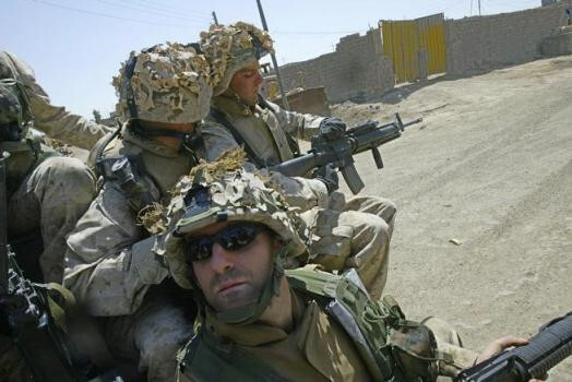 OIF/Fallujah US Military USMC Marines Lightweight Helmet Desert Scrim Cover LWH