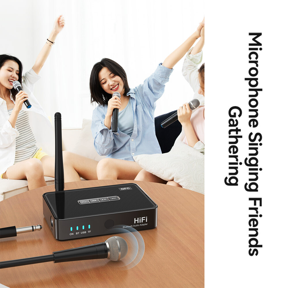 Bluetooth Receiver NFC Audio Adapter 2 RCA 3.5mm 6.5mm For Old Speaker Amplifier