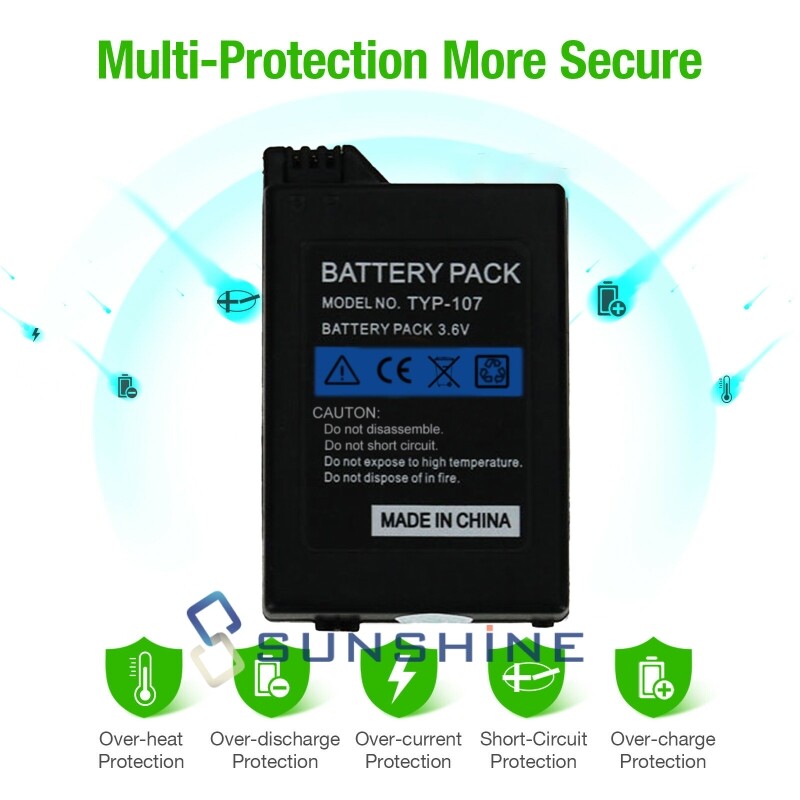 For Sony PSP Slim 2000 3000 2001 Rechargeable Replacement Battery Pack 3600mAh