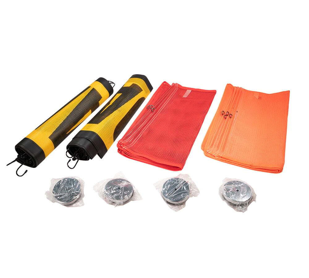 2Pcs Oversized Load Sign - 8Pcs Mesh Safety Flag, 1 Bag & 4 Magnetic Flag Holder