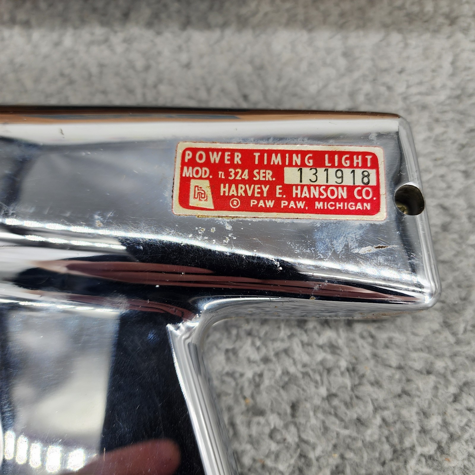 Hanson Deluxe Power Timing Light 324 - UNTESTED - Vintage MCM Mechanic Art Deco