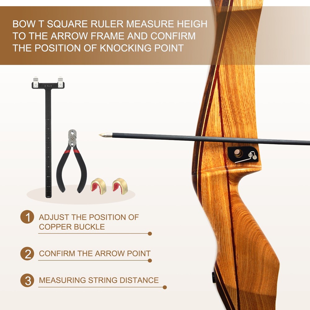 Archery Bow Square 33x9mm for Recurve Compound Bowstrings Archery Black