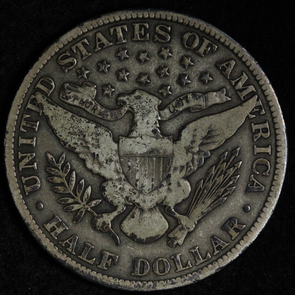 1909 Barber Silver Half Dollar VF E318 DSEN