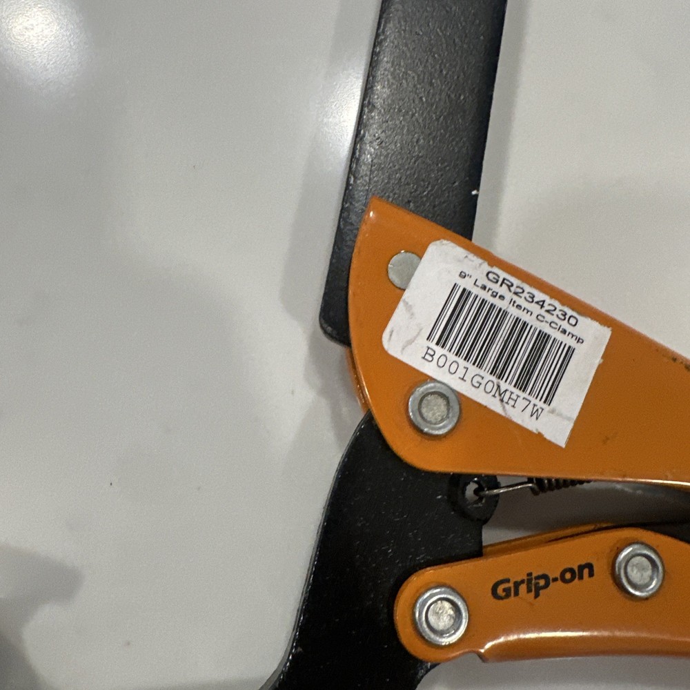 Grip-On-Tools GR234230 9" Epoxy Coated C-Clamp With Swivel Tips