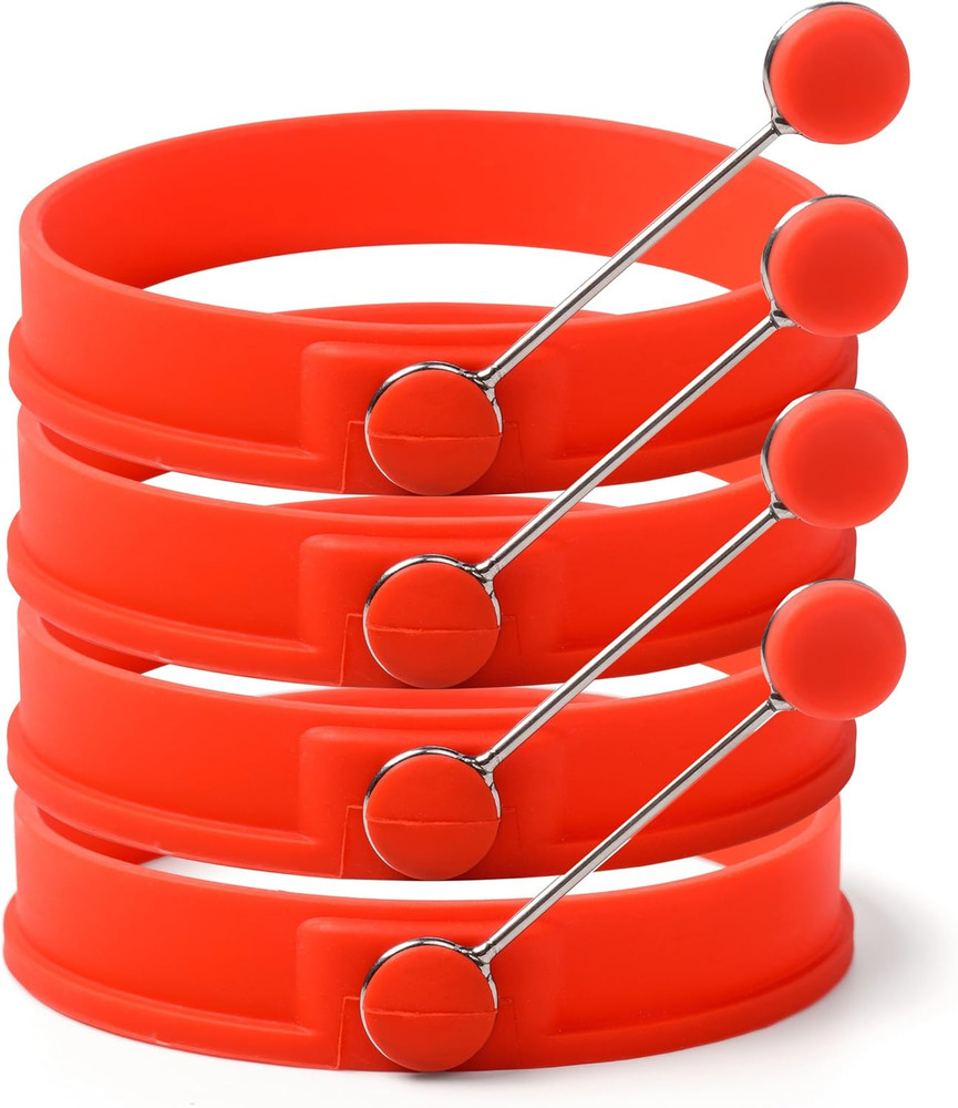 4" Silicone Egg & Pancake Rings - 4 Pack