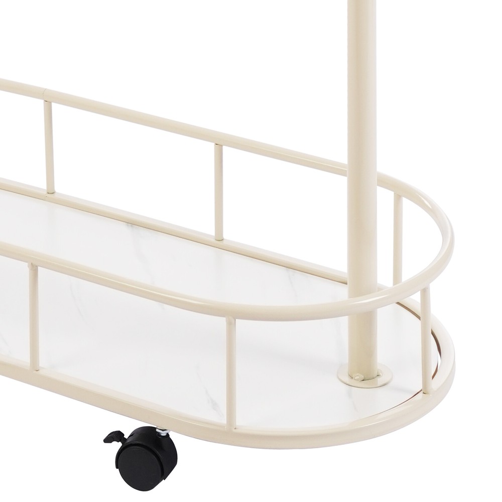 Clothes Rack, Movable Coat Rack Free Standing Coat Rack with Storage Basket