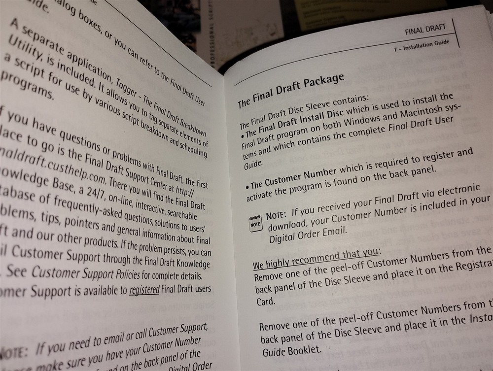 Final Draft Version 7 Scriptwriting Software PC/Mac CD-ROM 2004 C&M Windows 98XP