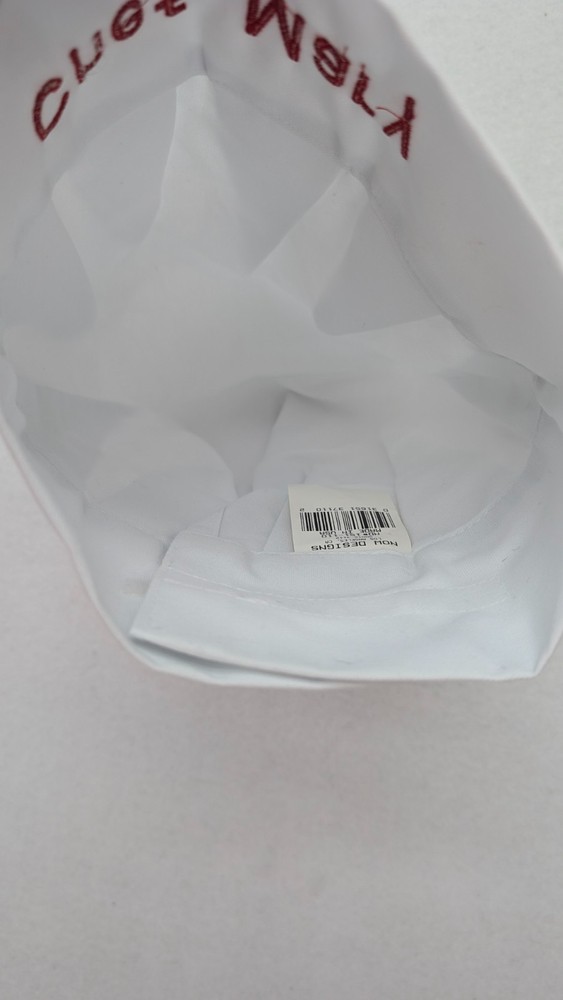 Now Designs Chef Hat Hook and Loop Adjustable Size White Chef Mary Embroidered