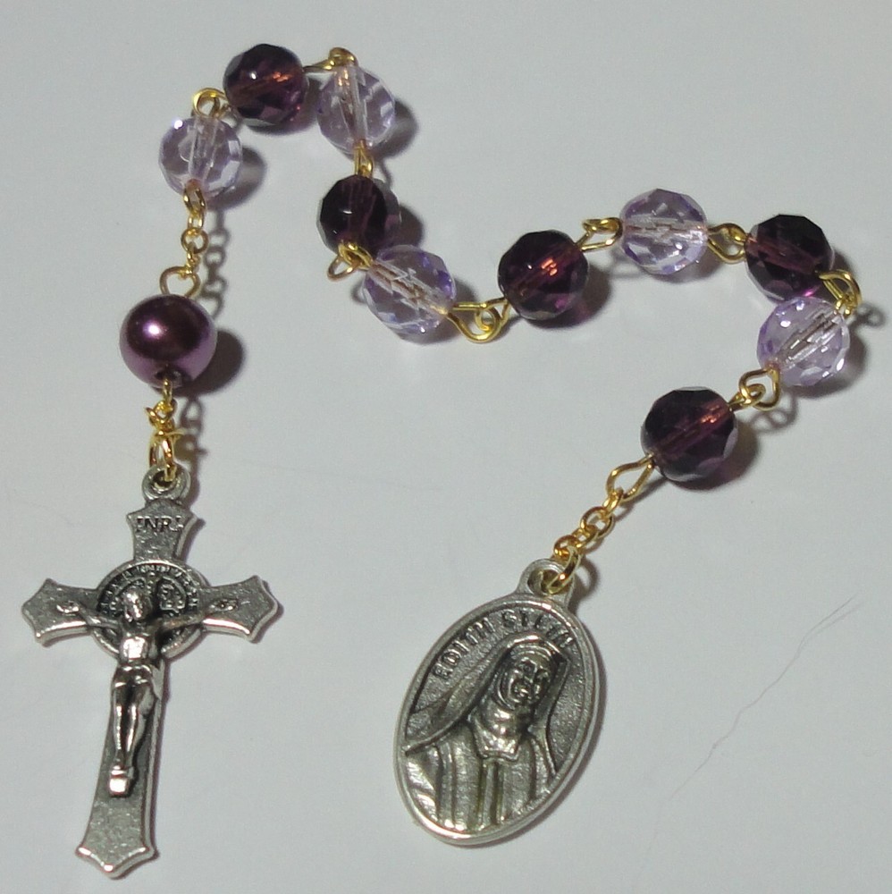 Handmade in the USA St Edith Stein Single Decade Rosary - Convert & Martyr