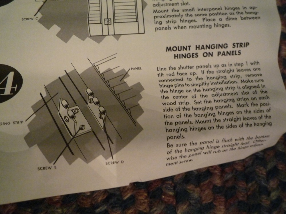 2 Sets Shutter Hanging Mounting Kits 48" Wood Strips Butt & Wrap-Around Hinges