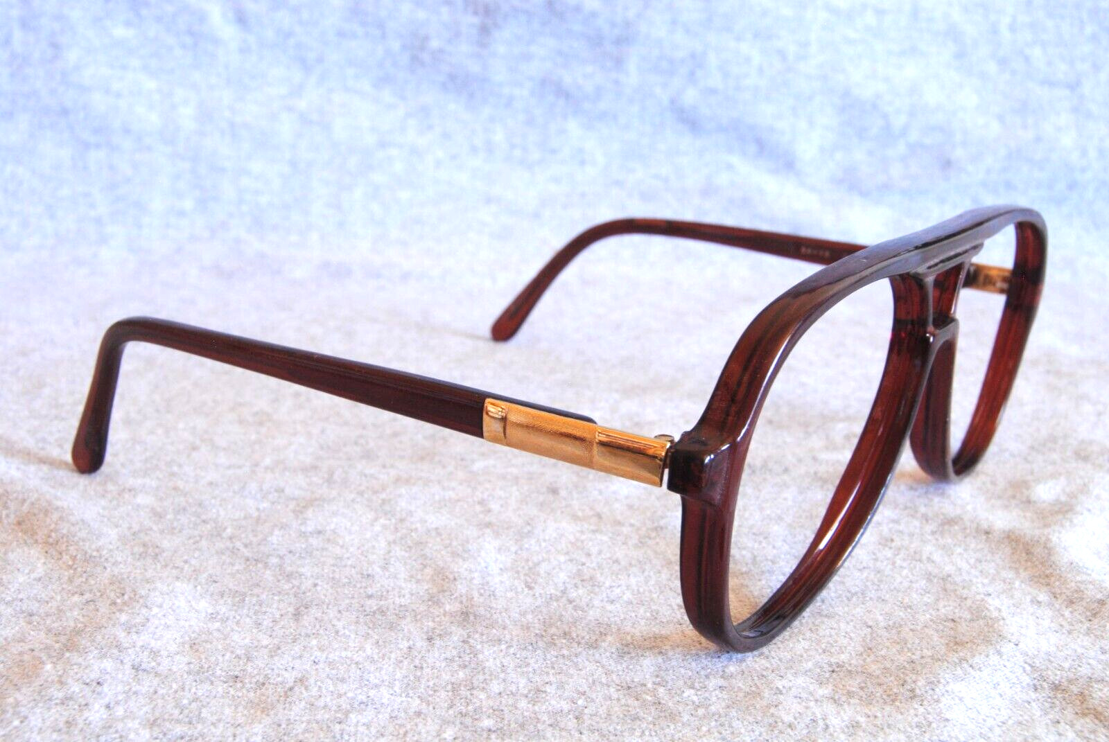 eagle eyeglass frames cognac 54-18 vintage