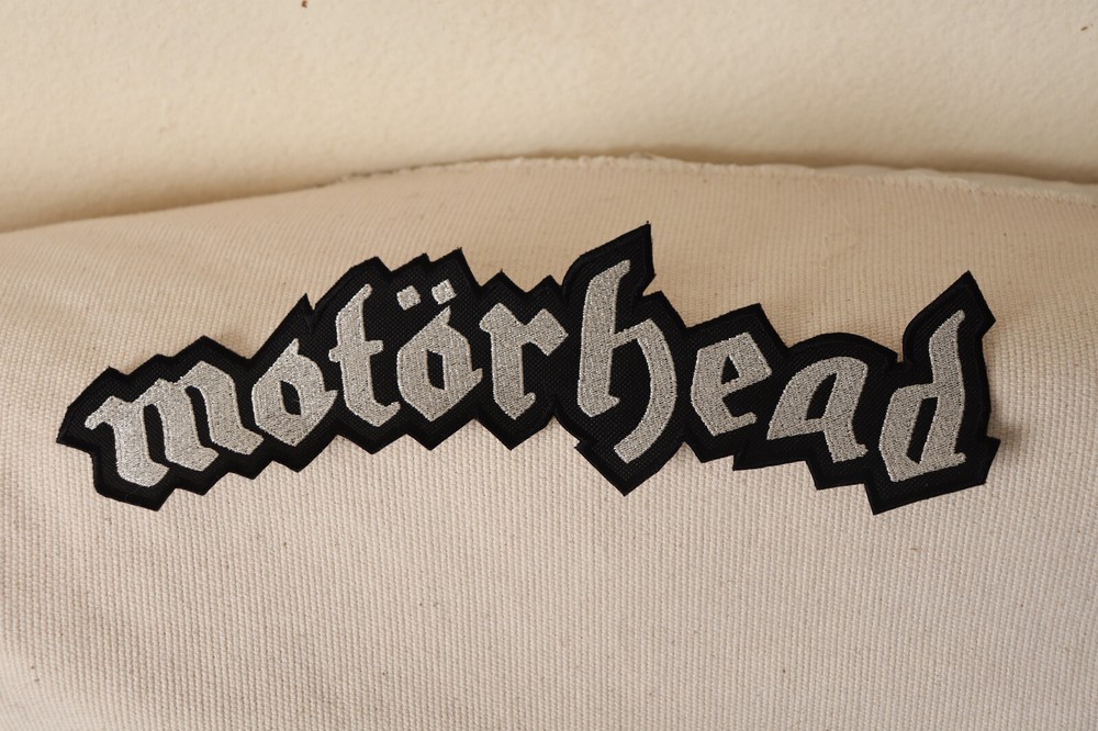 Motorhead Back Patch Custom Embroidered Shimmery Logo