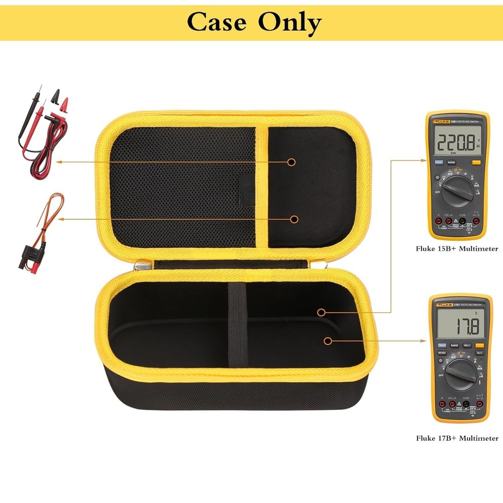 Portable Hard Storage Case for 15B+/17B+ Digital Multimeters (Case Only)