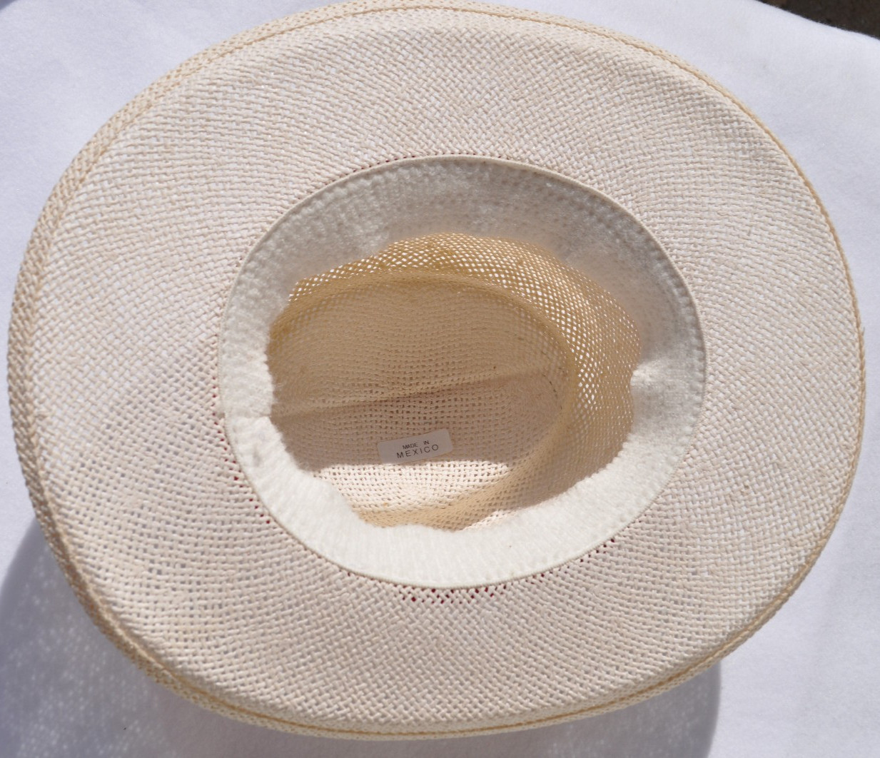 Vintage New, Unused Conoco Straw Hat W/ Headband Gas Service Classic Memorabilia