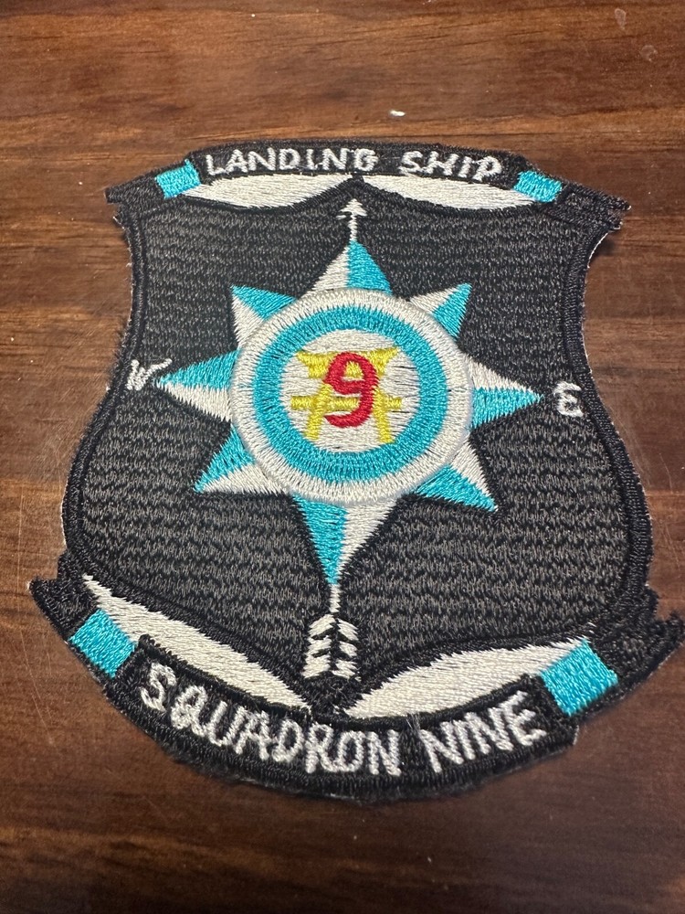 Vintage US Navy Landing Ship Squadron 9 Patch