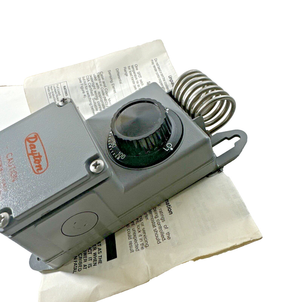NEW OLD STOCK DAYTON SPDT TEMPERATURE CONTROL 4E-636