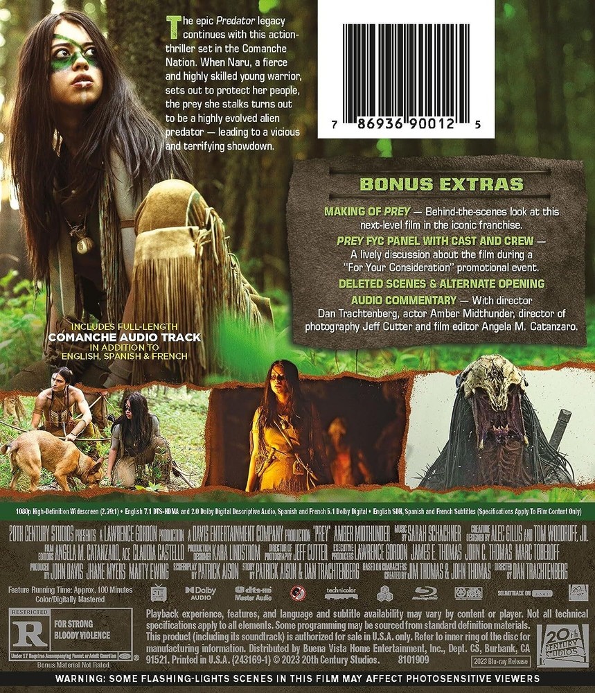 Prey (2022) (Blu-ray) NEW