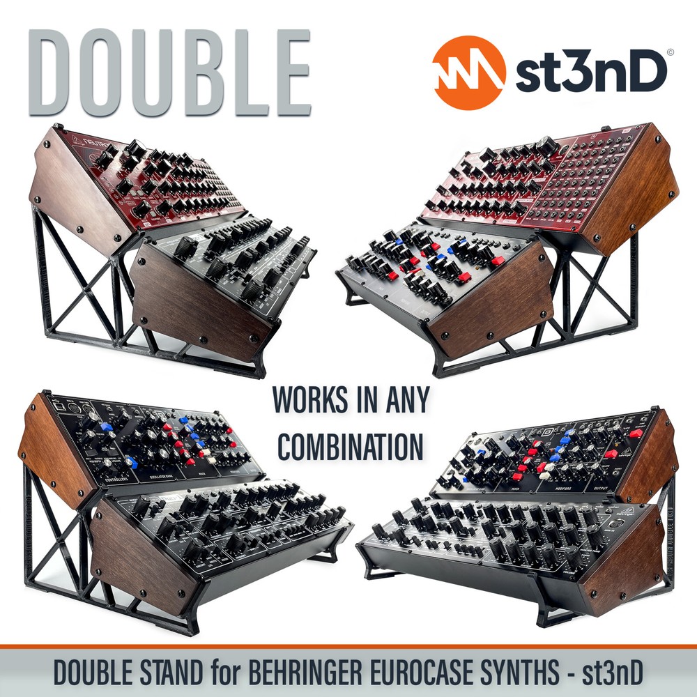 DOUBLE STAND for BEHRINGER EUROCASE INSTRUMENTS AND SYNTHS - 3D Printed