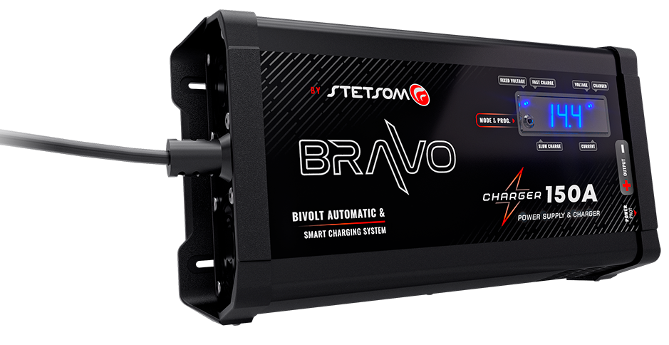 Stetsom BRAVO Charger 150A automatic BI-VOLT & smart charging system