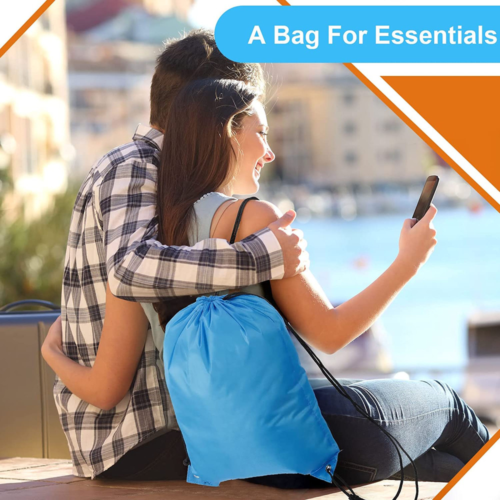 100 Pieces Drawstring Bag Gym Portable String Sack Backpacks Polyester Blank Cin