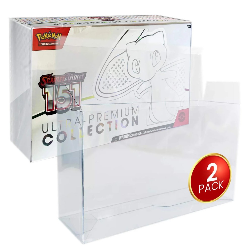 EVORETRO Pokémon 151 UPC Protector Case  Premium Collection Display Box - 2 Pack