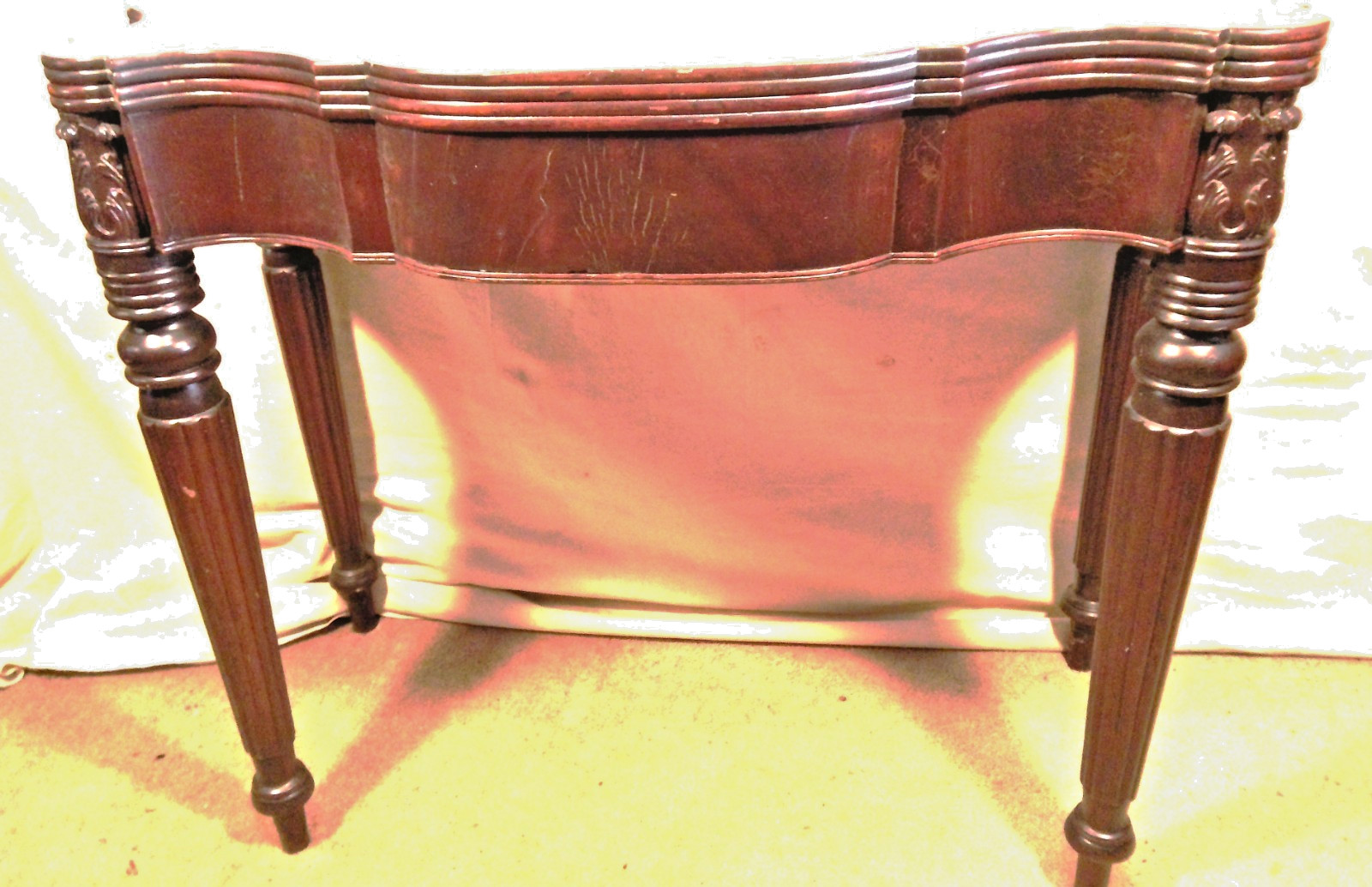 ANTIQUE 18th CENTURY MAHOGANY CARD TABLE ATTRIBUTED TO SAMUEL MCINTYRE~SALEM