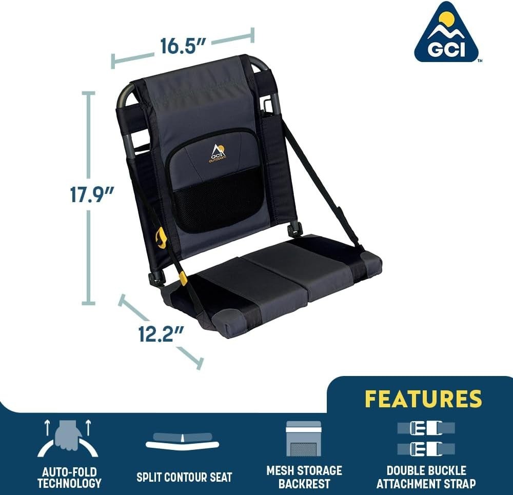 SitBacker Adjustable Canoe Seat with Back Support
