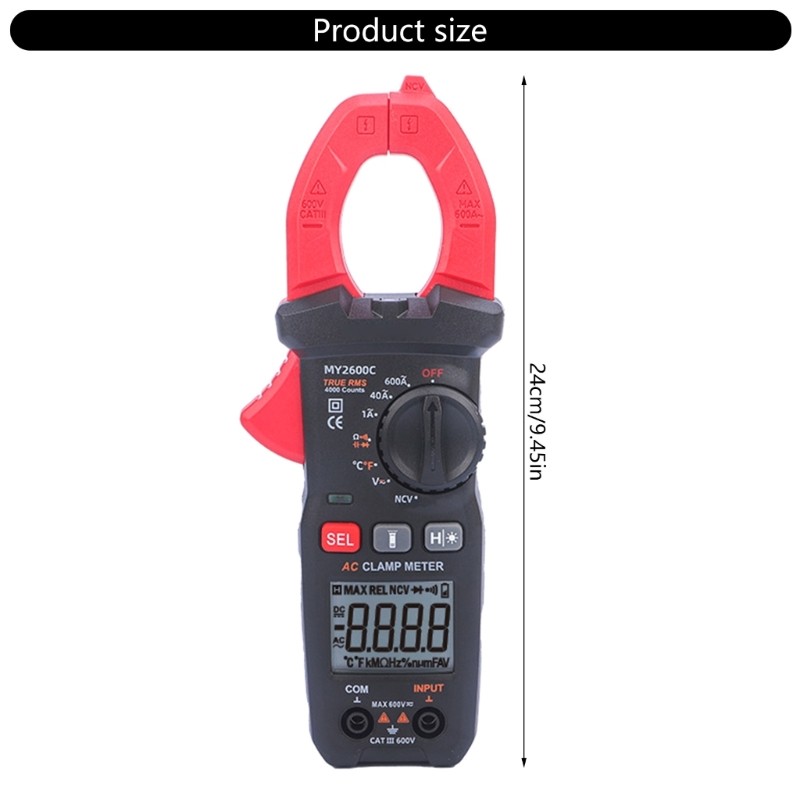 Clamp Multimeter Digital Voltages Current Meter Capacitance Resistance Testers