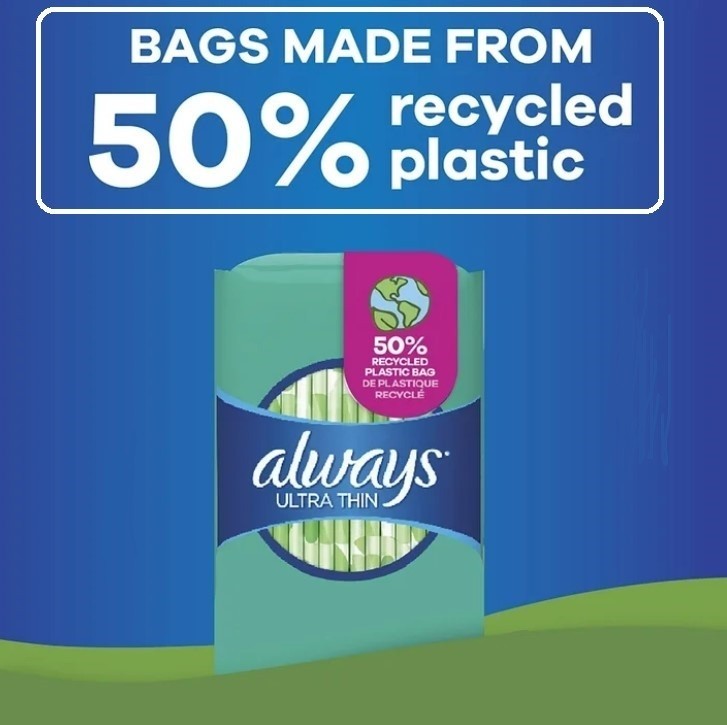 Always Ultra Thin Pads with Wings, Regular Absorbency, Unscented, 46 Count Pack