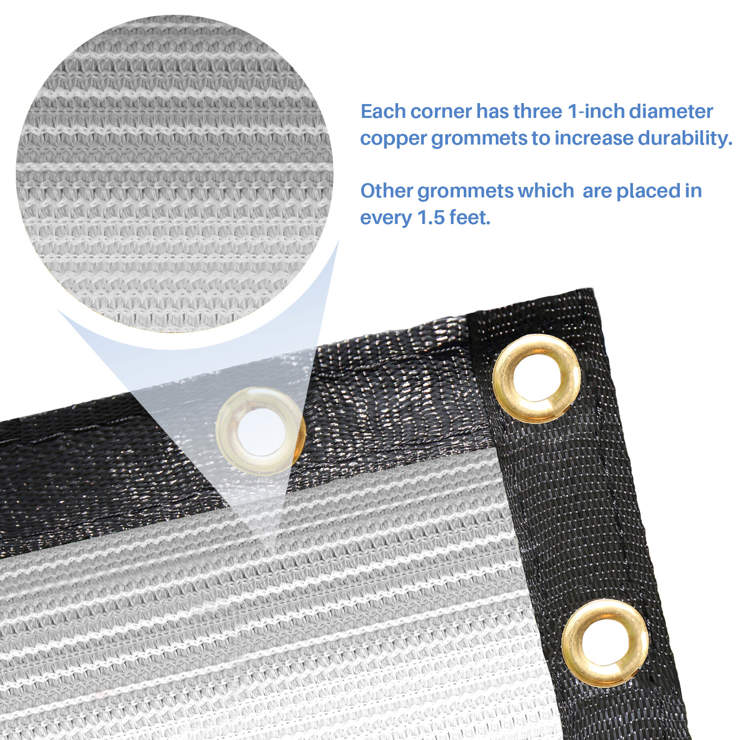 10' Privacy Screen Fence Heavy Duty Graystripe Shade Net Cover Wall Garden Yard