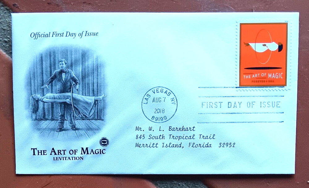 2018 MAGIC THE LEVITATION ACT  PCS CACHET FDC VF
