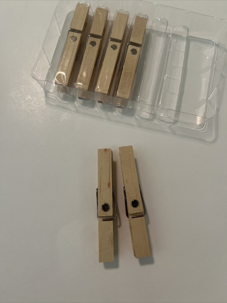 U Brands Assorted Retro Patterns Clothespin Magnets 6 Count New