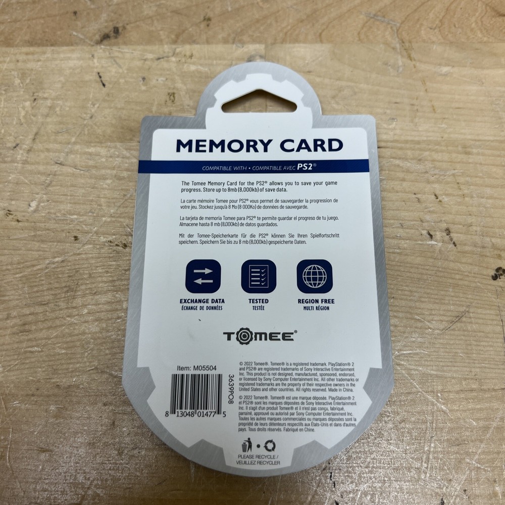 Tomee 8MB Memory Card For PS2 (2 PACK)