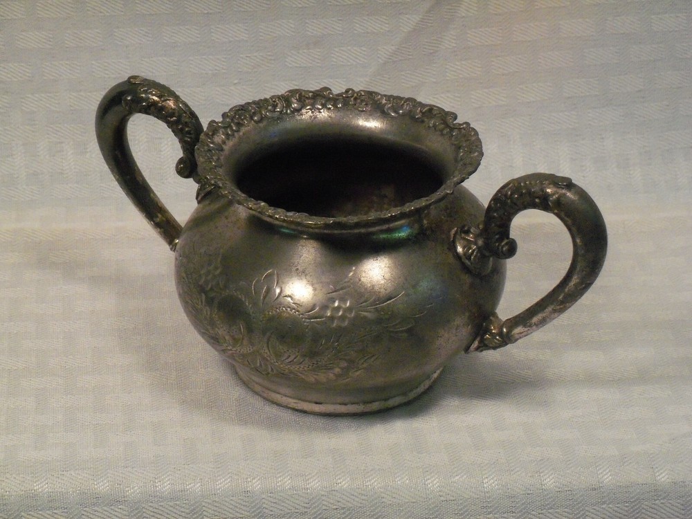 Antique Van Bergh Silver Plate / Suger Bowl / # 468