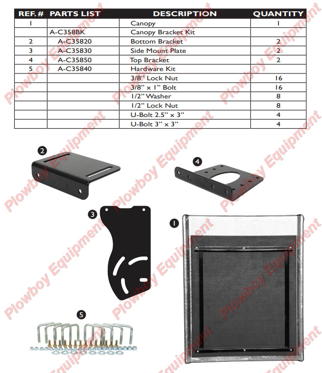Green Metal Canopy for John Deere Tractor ROPS W/ Brackets Size 46.5" x 58" READ