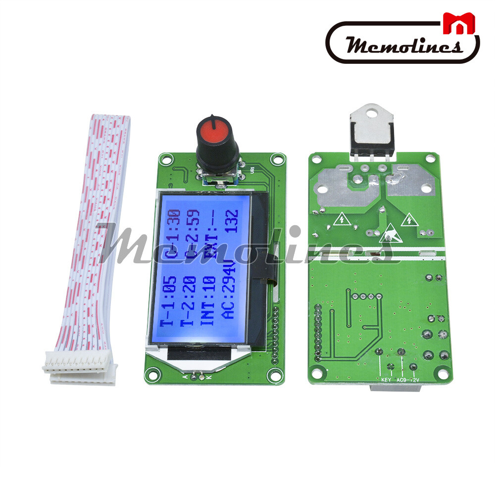 40A 12864 LCD Double Pulse Encoder Spot Welder Machine Time Control Board