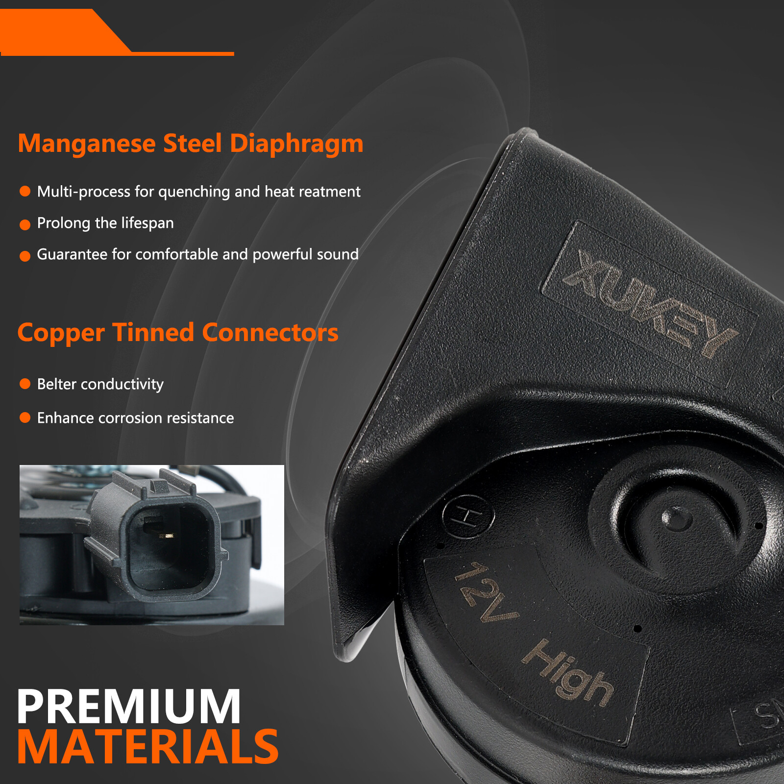 For Honda 2004-2014 - Horn Assembly Low + High Tone 38100-S9V-A12 Snail Horns