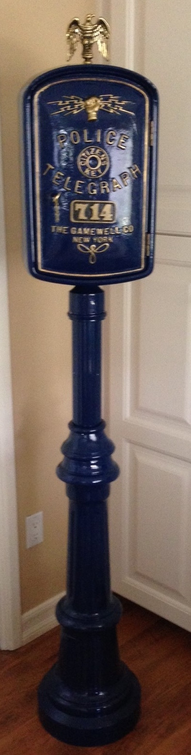 Post Pedestal for mounting a Police Gamewell Call Box