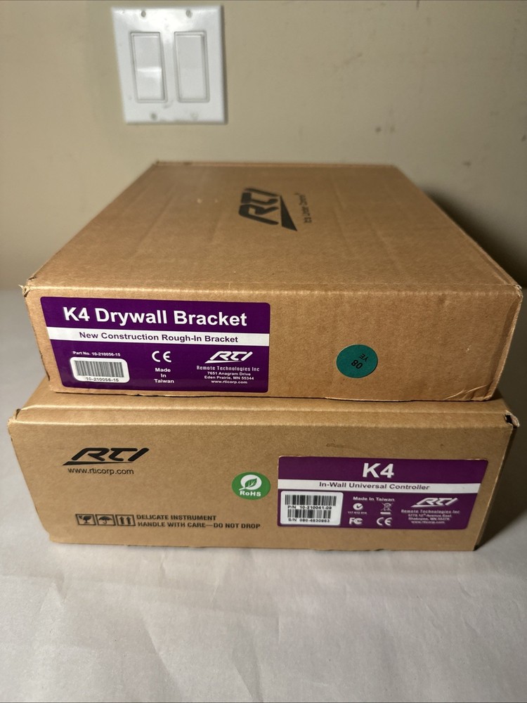 RTI K4 In-Wall Universal Touchscreen Controller NIB (White) + Bracket