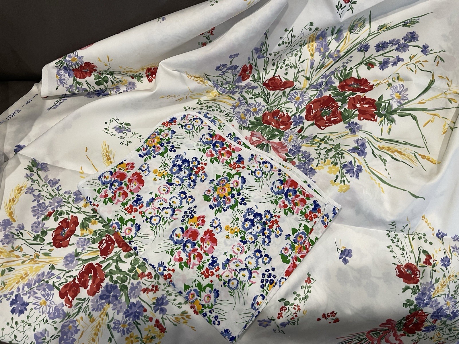 D. Porthault 100% Cotton Print 54” Fabric Projects Sateen Finish By Yard