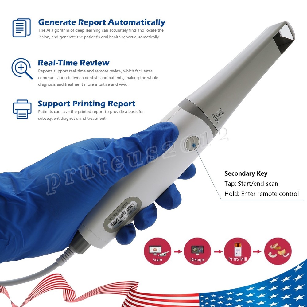 Intraoral Scanner Dental Digital Imaging System 3D Scanner AI Scanning Function