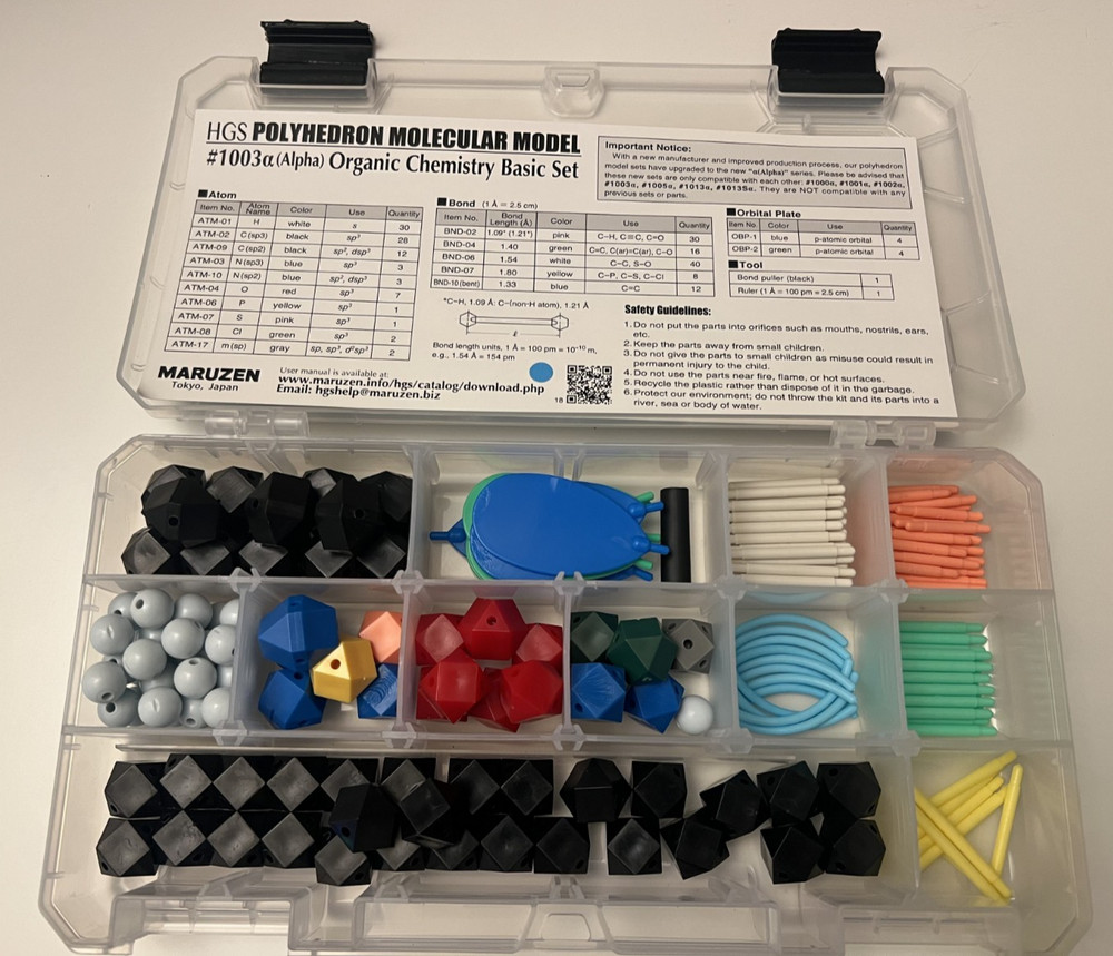 HGS Polyhedron Molecular Model #1003A Organic Chemistry Basic Set Maruzen