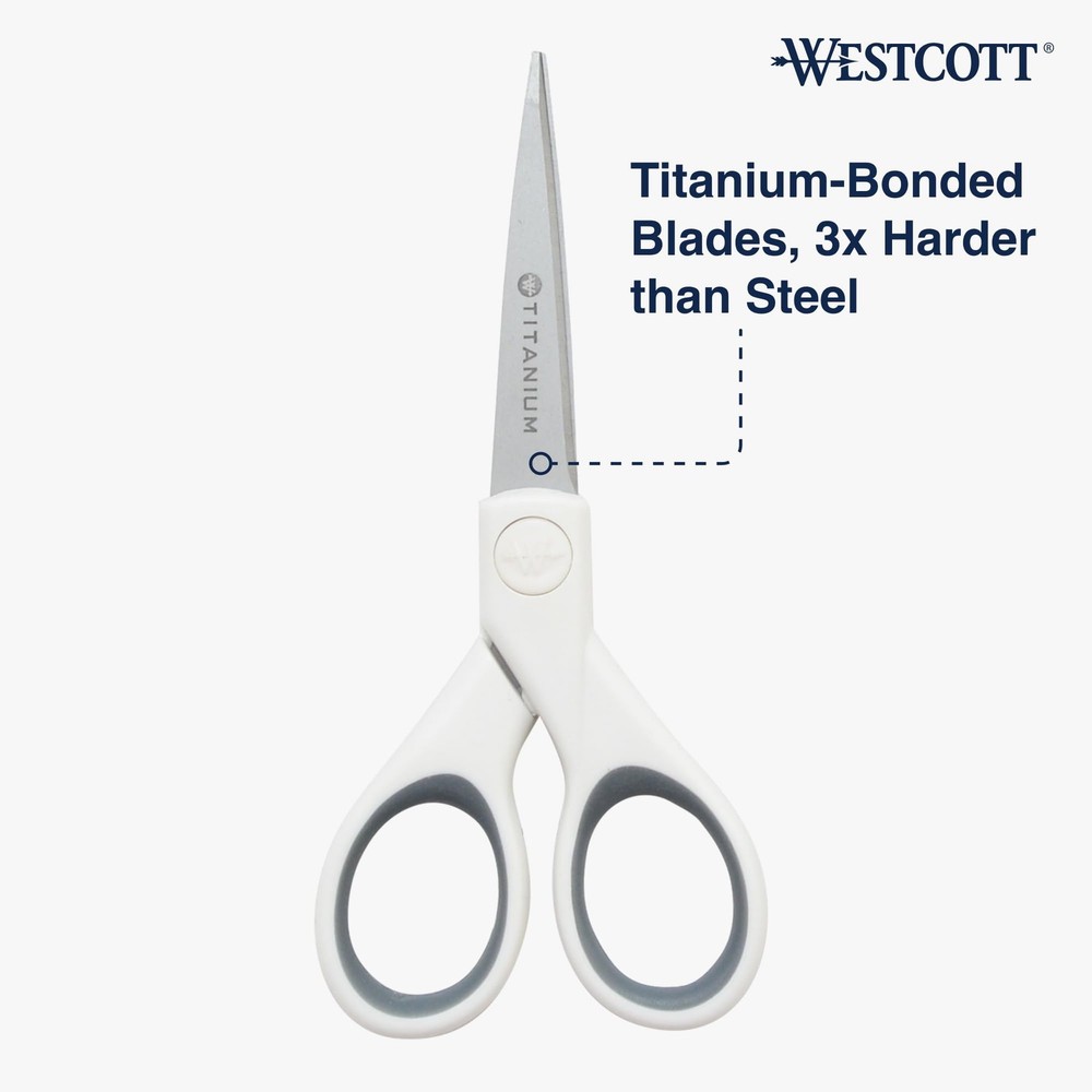 5-Inch Micro-Tip Fabric Scissors with Titanium-Bonded Blades - Craft Scissors...