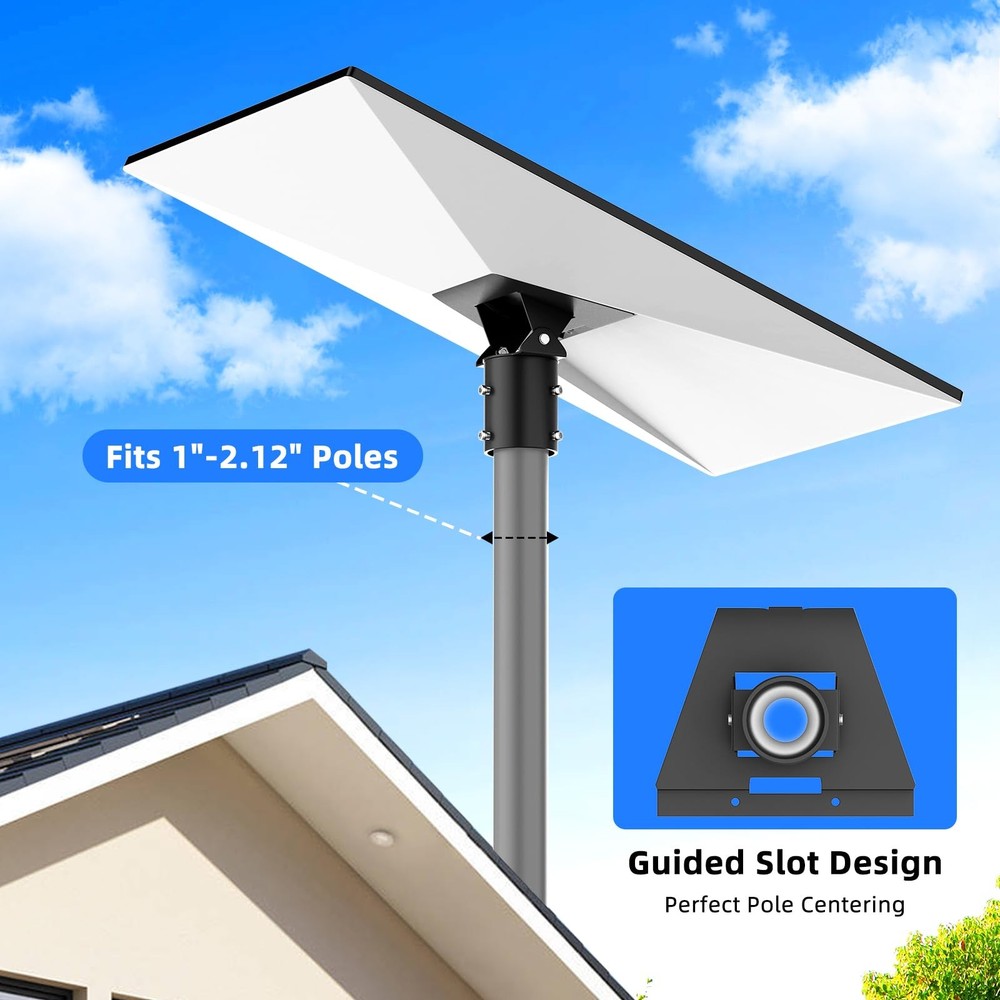 Bloazzup Starlink Pole Adapter, Adjustable Angle Pipe Black