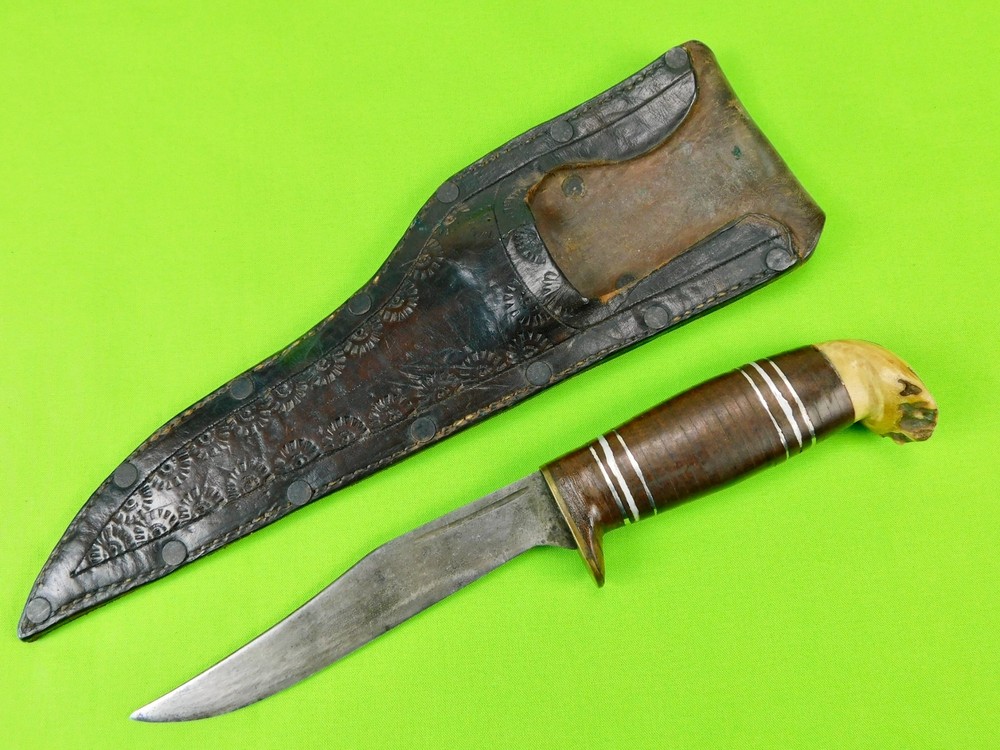 US WW2 Custom Made Handmade Theater Fighting Knife w/ Sheath