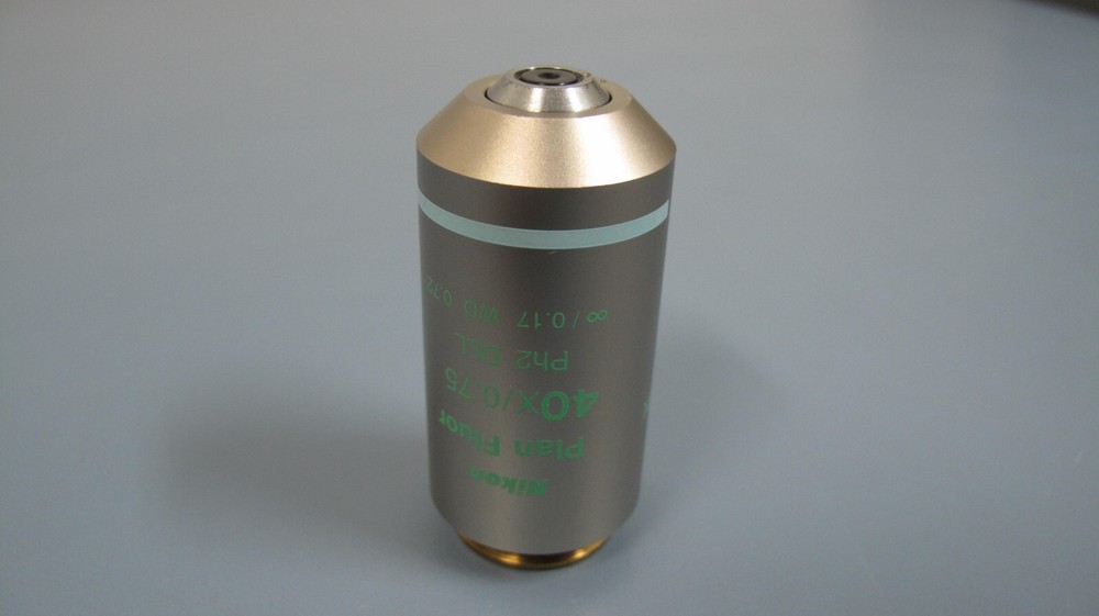 NIKON PLAN FLUOR 40X /.75 ∞ Ph2 DLL Phase Contrast Eclipse Microscope Objective