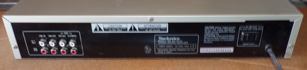Technics SH-8025 Dual 7‑Band Stereo Graphic Equalizer Silver Face player