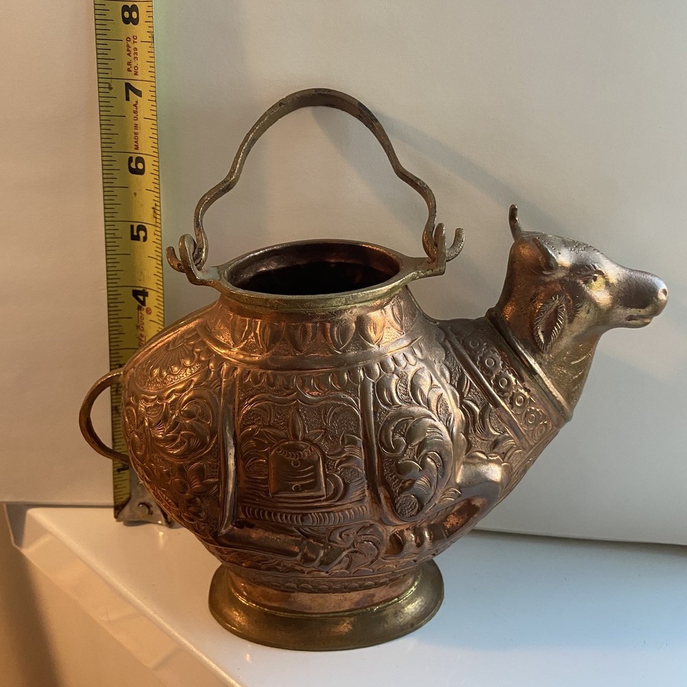 Copper Nandi Kamandal Holy Water Pot