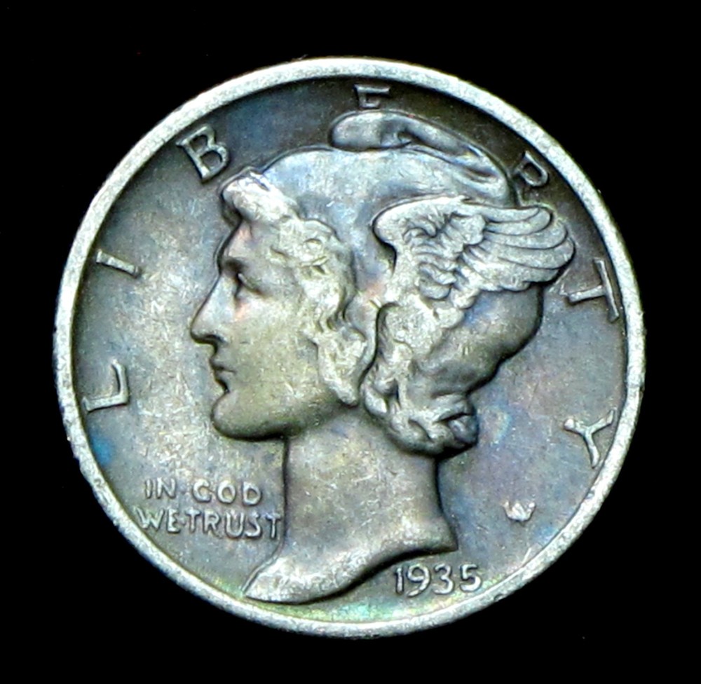1935 Mercury Silver Dime (T157)