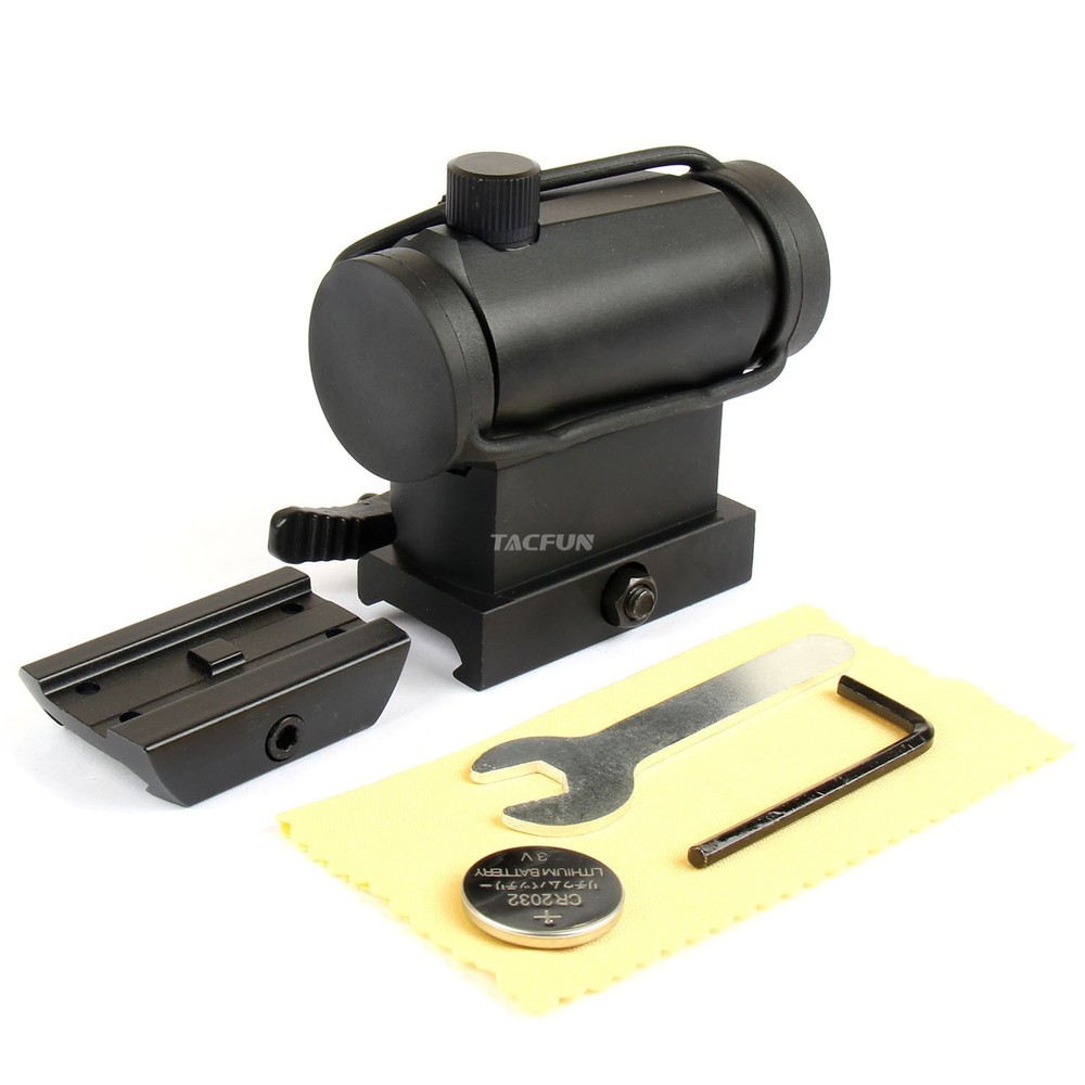 Tactical Holographic Green / Red Dot Sight Scope with Rail Mount & 1" Rail Riser